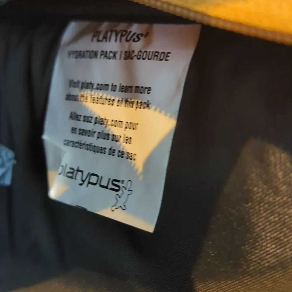 Platypus Duthie AM 12.0 Hydration Backpack Gray Yellow Hiking Running Outdoor